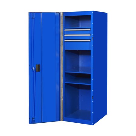 EXTREME TOOLS Side Locker, 3 Drawer, Blue/Chrome, 19 in W x 25 in D RX192503SLBL